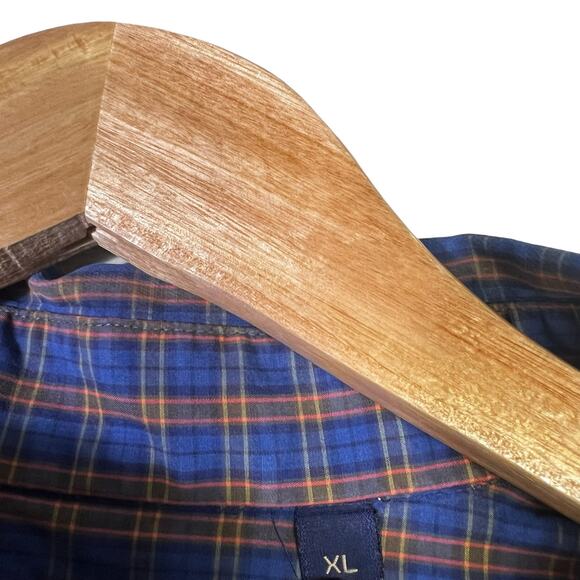 Vintage Gitman Bros Plaid Button Down Shirt Mens XL Blue 100% Cotton Retro - Picture 5 of 7